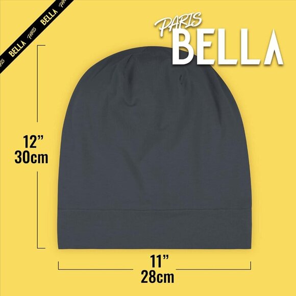 Satin Lined Sleep Cap Bonnet for Curly Hair and Braids, Stay On All Night Hair W - Picture 7 of 7